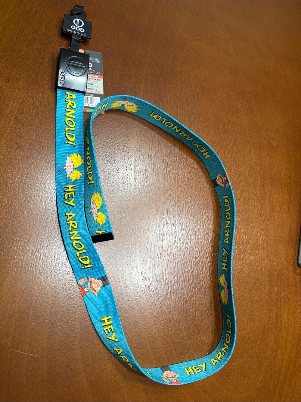 Nickelodeon Teal Hey Arnold! Character One Size Fits Most Belt